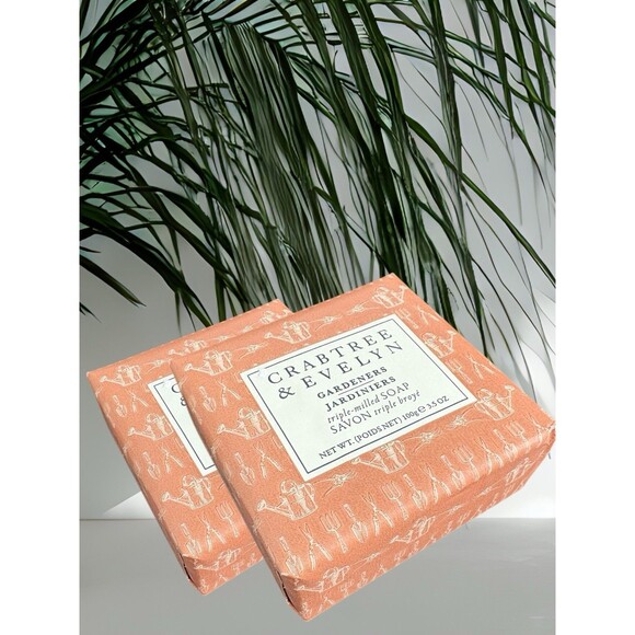 Crabtree & Evelyn Other - Crabtree & Evelyn Gardeners Triple Milled Bar Soap 100g 3.5 Oz X 2 Travel size